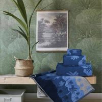 حوله دستی برق لامع مدل نخلستان سایز 80*50 سانتی‌ متر